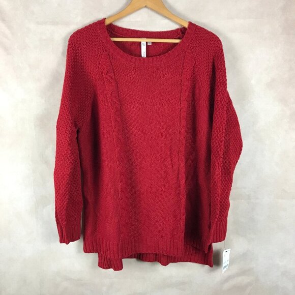 NY COLLECTION Plus Size Red Sweater NWT 1X - Picture 6 of 6